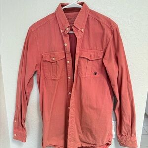 Southern Proper Henning Button-Up Shirt in Coral